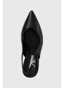 Kožené lodičky Karl Lagerfeld PREMIERE 90 černá barva, KL33524
