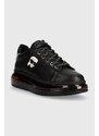 Kožené sneakers boty Karl Lagerfeld KAPRI KUSHION černá barva, KL62630N