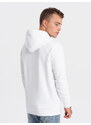 Ombre Men's unlined hooded sweatshirt with print - white