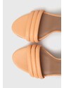 Kožené sandály BOSS Janet oranžová barva, 50516304