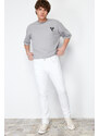 Trendyol White Slim Fit Jeans Denim Trousers