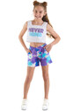 mshb&g Never Mind Girls Crop Top Tie-dye Shorts Set
