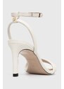 Kožené sandály BOSS Janet bílá barva, 50516304