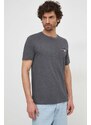 Bavlněné tričko Gant šedá barva, s aplikací