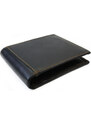 Černá pánská kožená peněženka s prošitím Faileon