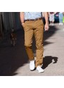 Blancheporte Chino jednobarevné kalhoty karamelová 40