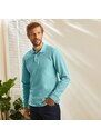 Blancheporte Jednobarevné polo tričko s dlouhými rukávy mořská zelená 97/106 (L)