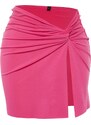 Trendyol Fuchsia Mini Knitted Gathered Pareo