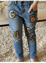 Dívčí skinny džíny s nápisem GUESS, modré LDLT
