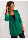 Fashionhunters Zelené sako s dlouhým rukávem