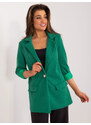 Fashionhunters Zelené sako s dlouhým rukávem