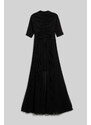 ŠATY KARL LAGERFELD PLEATED FAN MAXI DRESS