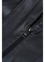 KALHOTY KARL LAGERFELD FAUX LEATHER ZIP PANTS