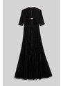 ŠATY KARL LAGERFELD PLEATED FAN MAXI DRESS