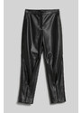 KALHOTY KARL LAGERFELD FAUX LEATHER ZIP PANTS