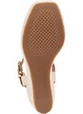 Kožené sandály Geox D PANAREA béžová barva, D45UYC 00046 C5322