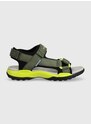 Dětské sandály Geox BOREALIS zelená barva