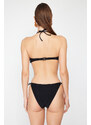 Trendyol Black Strapless Accessory Bikini Top