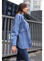 Bigdart 0613 Denim Jacket with Pockets - Dark Blue