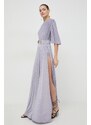 Šaty Elisabetta Franchi fialová barva, maxi, AB53441E2