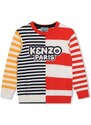 Dětský bavlněný svetr Kenzo Kids červená barva, lehký