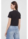 Košile Calvin Klein Jeans dámská, černá barva, slim