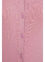 Bavlněný kardigan United Colors of Benetton růžová barva, lehký