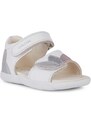 Dětské kožené sandály Geox SANDAL ALUL bílá barva