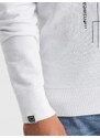 Ombre Men's printed HOODIE sweatshirt - white