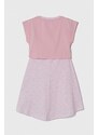 Dívčí šaty Guess růžová barva, mini