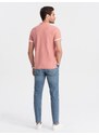 Ombre Clothing Pohodlná trendy růžová polokošile V7 TSCT-0156