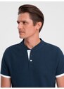 Ombre Clothing Pohodlná trendy granátová polokošile V4 TSCT-0156