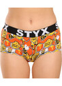 3PACK dámské kalhotky Styx art s nohavičkou vícebarevné (3IN12914)