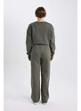 DEFACTO Straight Fit With Pockets Thick Sweatshirt Fabric Pants