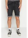 Trendyol Anthracite Skinny Fit Destroyed Shorts & Bermuda