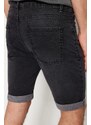 Trendyol Anthracite Skinny Fit Destroyed Shorts & Bermuda