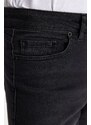 Trendyol Anthracite Skinny Fit Destroyed Shorts & Bermuda