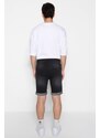 Trendyol Anthracite Skinny Fit Destroyed Shorts & Bermuda