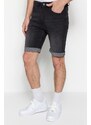 Trendyol Anthracite Skinny Fit Destroyed Shorts & Bermuda