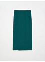 Dilvin 80806 Slit Pencil Skirt-Green