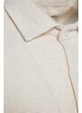 Trendyol Ecru Oversize Fit Linen Textured Shirt
