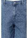 Trendyol Navy Blue Wide Cut Carpenter Denim Shorts