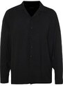 Trendyol Black Oversize Fit Apache Collar Shirt