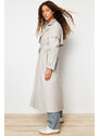 Trendyol Stone Oversize Wide Cut Belted Trench Coat