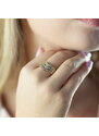 Lillian Vassago Exkluzivní prsten s gravírem z kombinovaného zlata LLV46-GR030