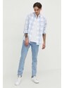 Bavlněná košile Tommy Jeans bílá barva, regular, s klasickým límcem