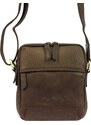 Pánská kožená crossbody taška camel - Pierre Cardin Farenn Camel