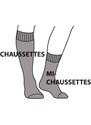 Blancheporte Sada 2 párů ponožek s masážním efektem, ze skotské bavlny šedá 47/50