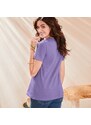 Blancheporte Jednobarevné tričko s krátkými rukávy lila 34/36
