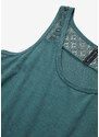 bonprix Úpletové šaty s krajkou Zelená